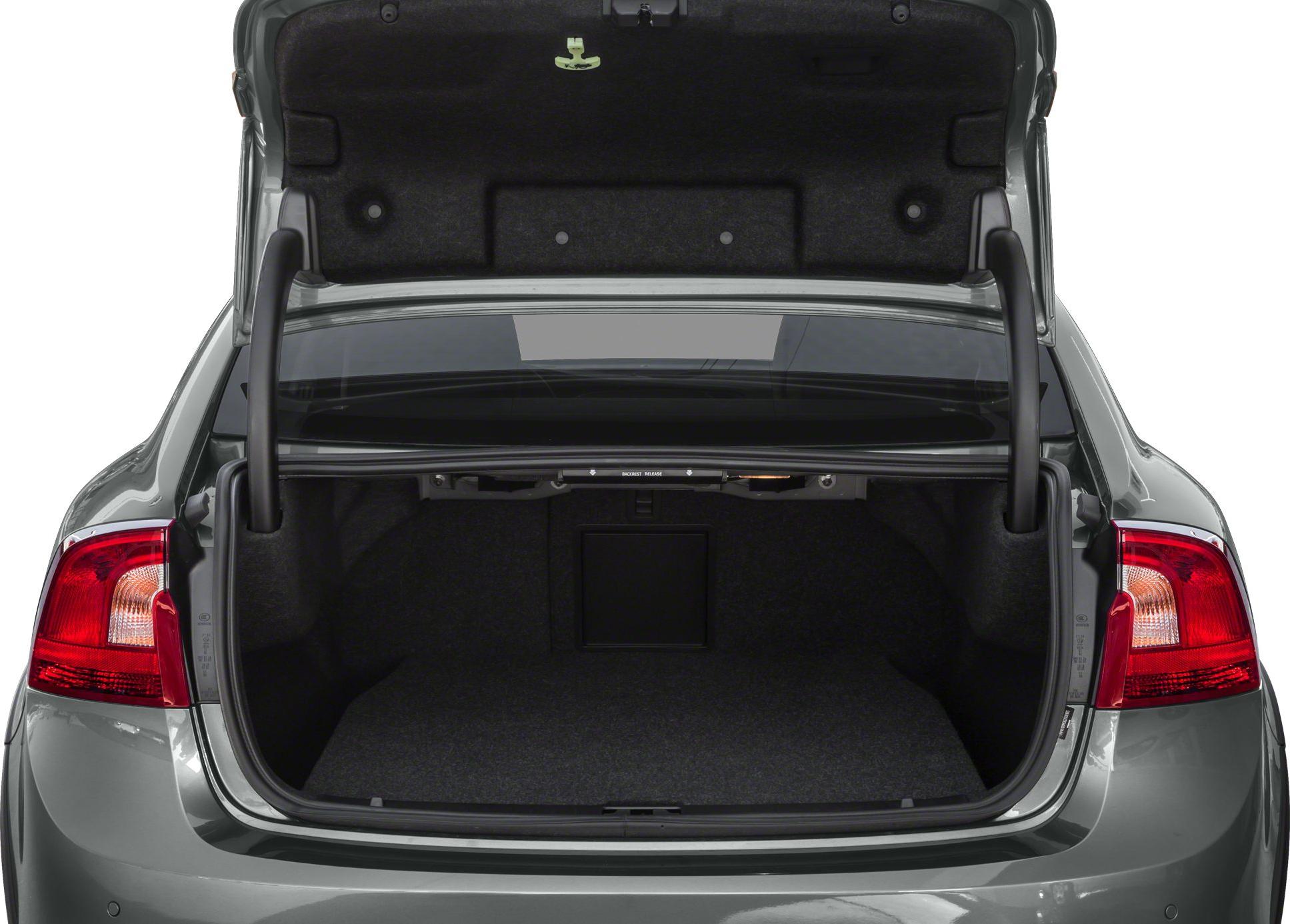 Open trunk with spacious cargo area and backrest release