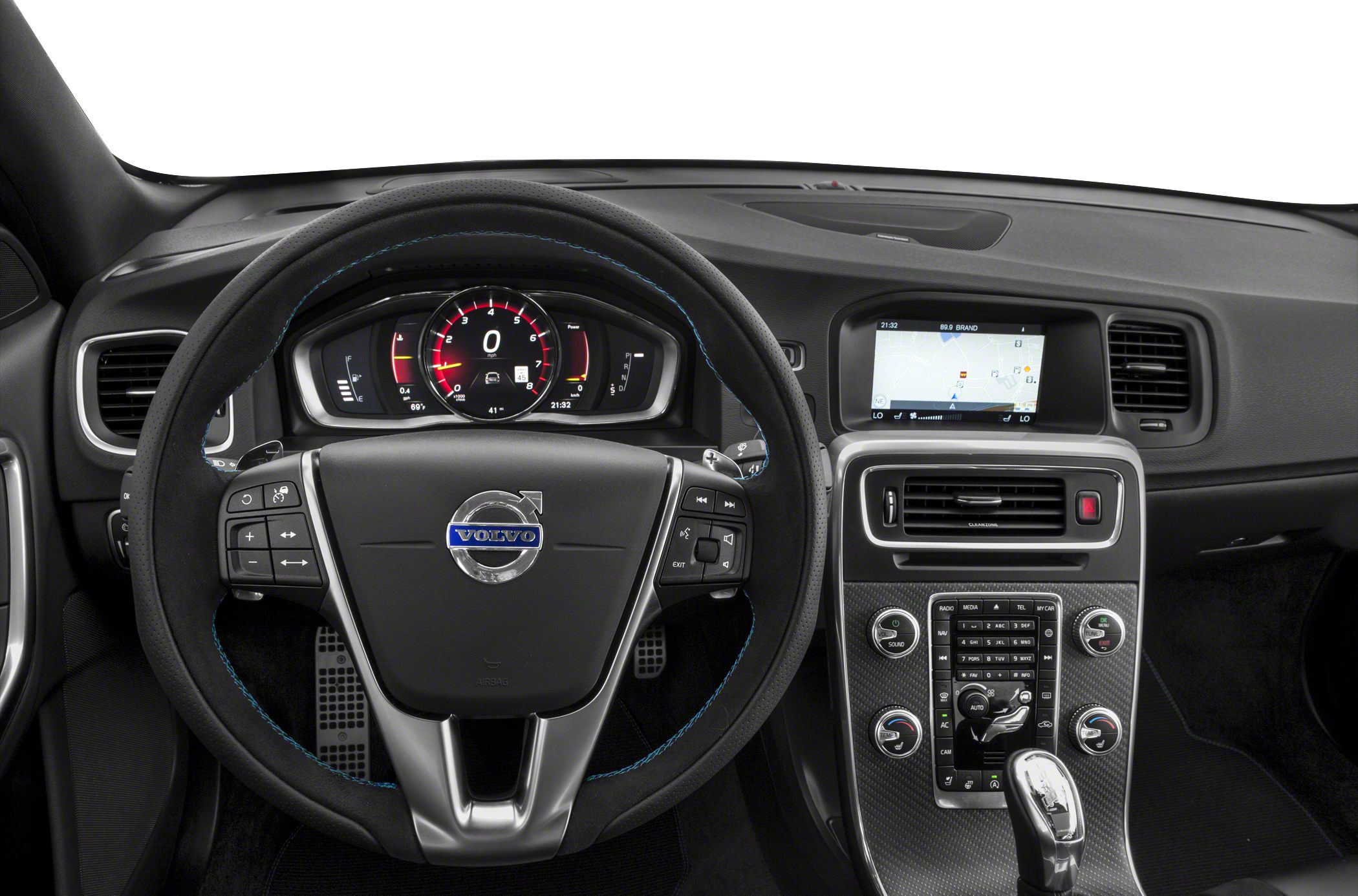 Digital instrument cluster, multifunction steering wheel, central infotainment screen
