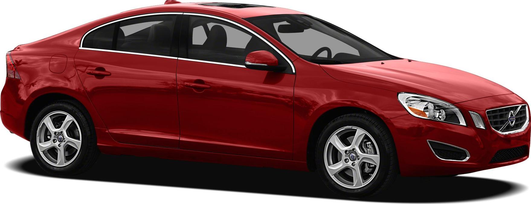 Red four-door sedan with alloy wheels and smooth aerodynamic design