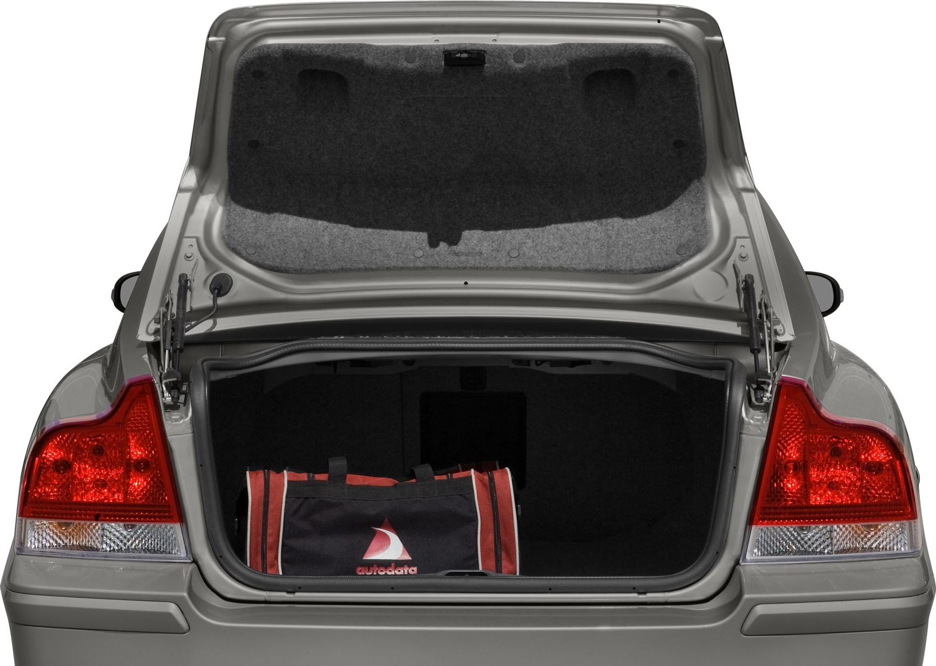 Open trunk of a sedan with an Autodata storage bag