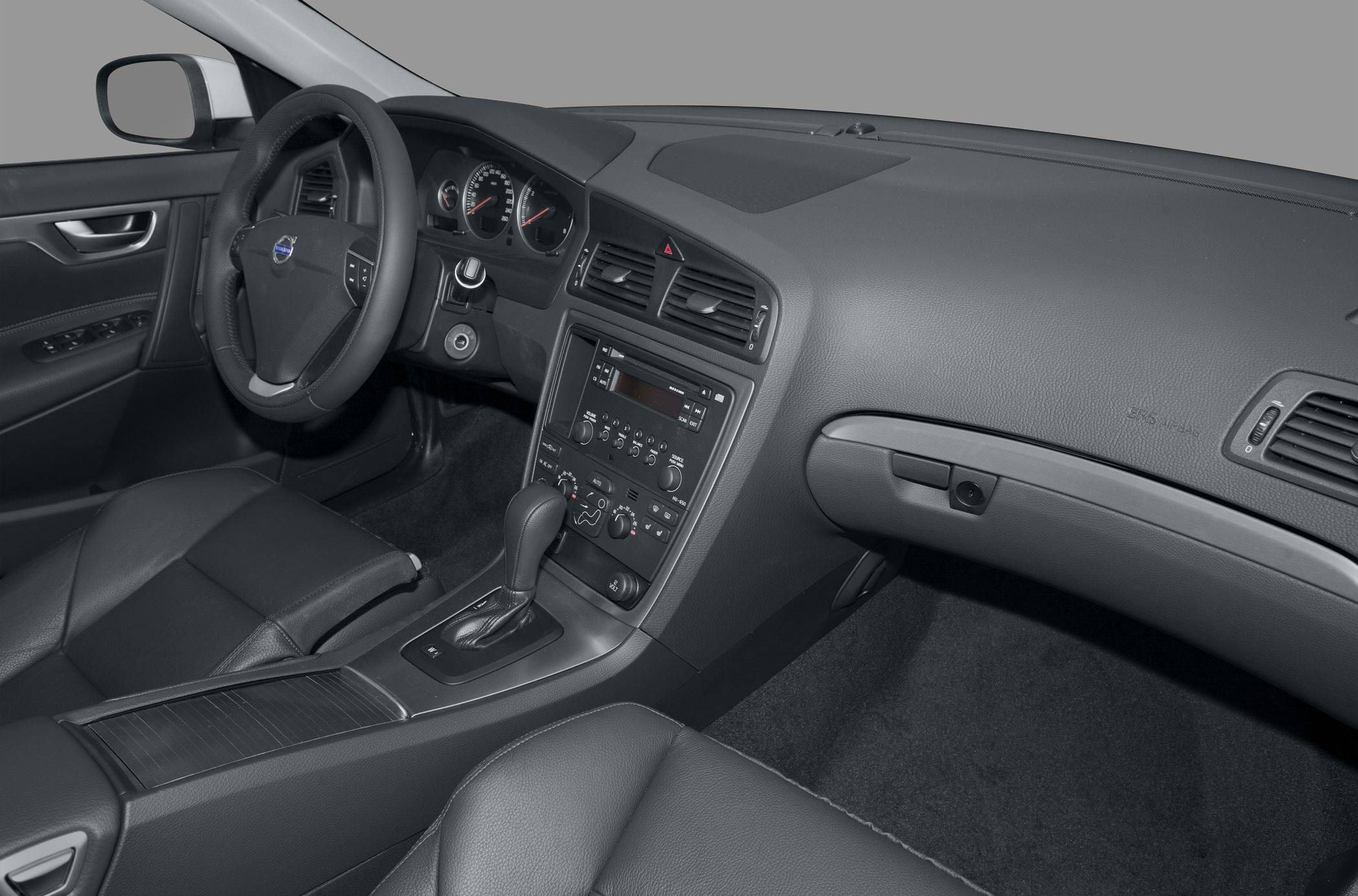 Dashboard, steering wheel, center console, gear shifter, and climate controls.