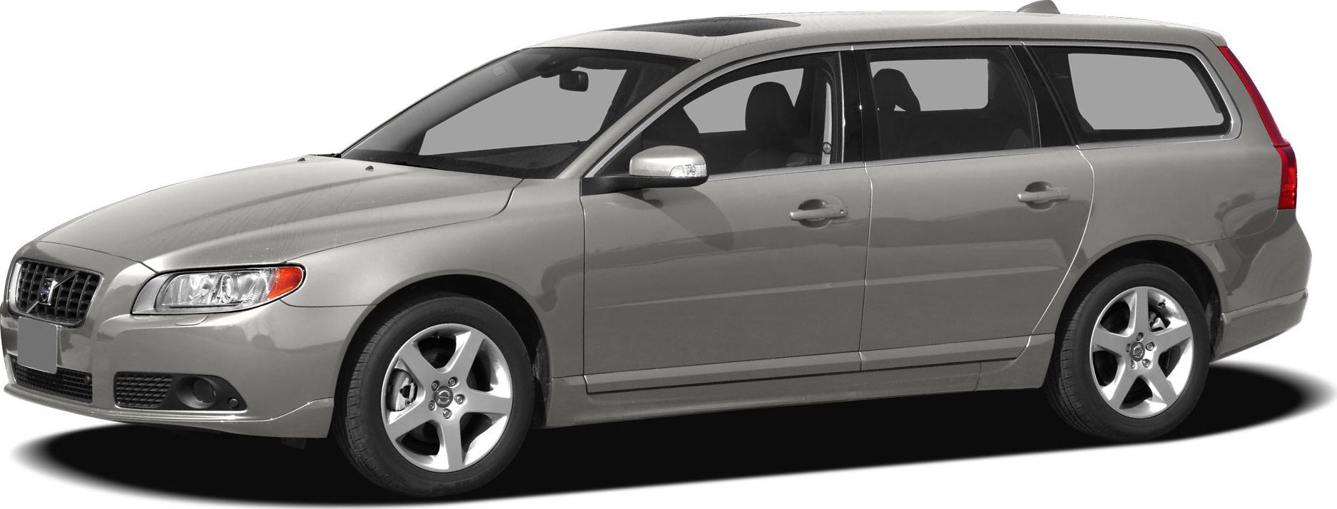 Side view of gray station wagon with alloy wheels and roof rails