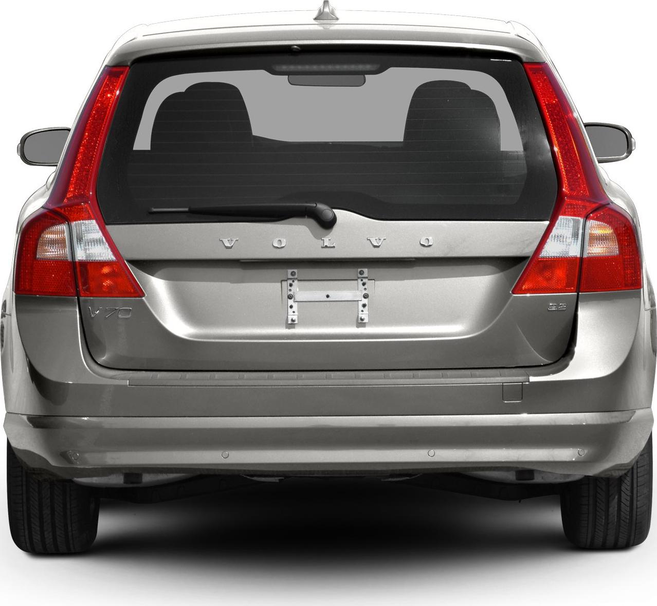 Rear view of estate car with distinctive vertical tail lights and rear window wiper