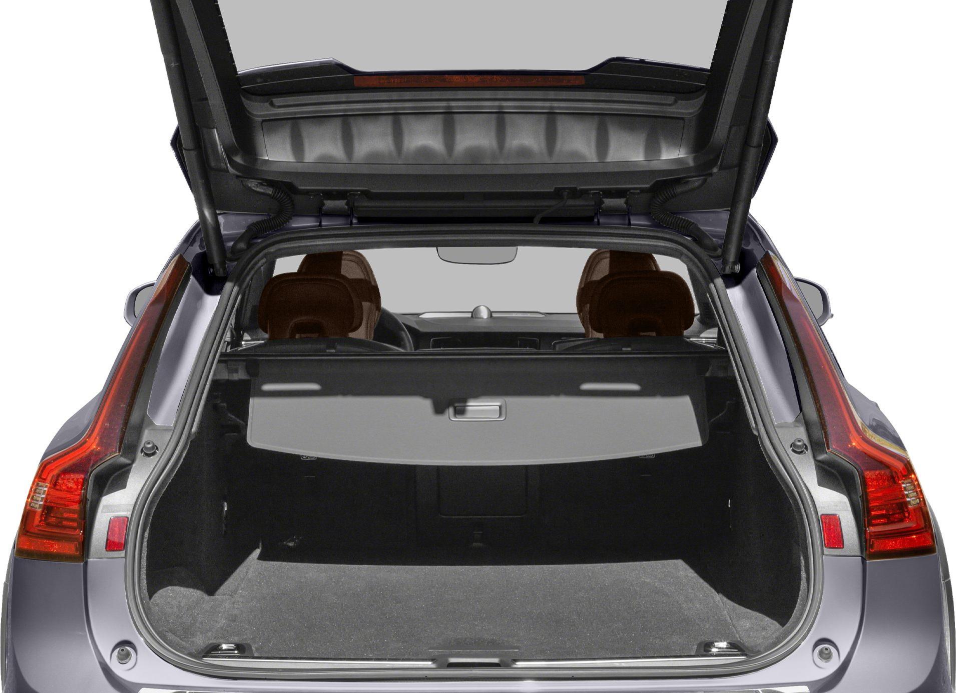 Open trunk revealing spacious cargo area and rear seats