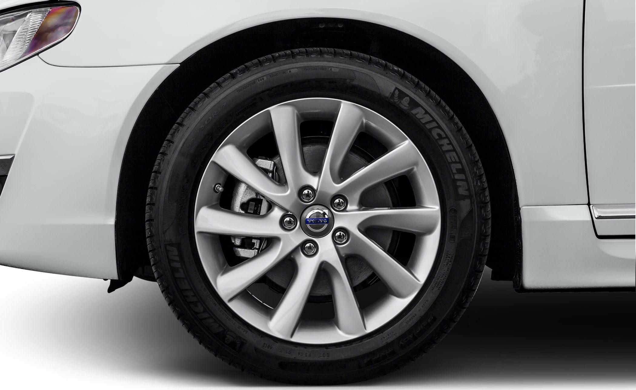 Close-up of alloy wheel and tire with visible brake caliper