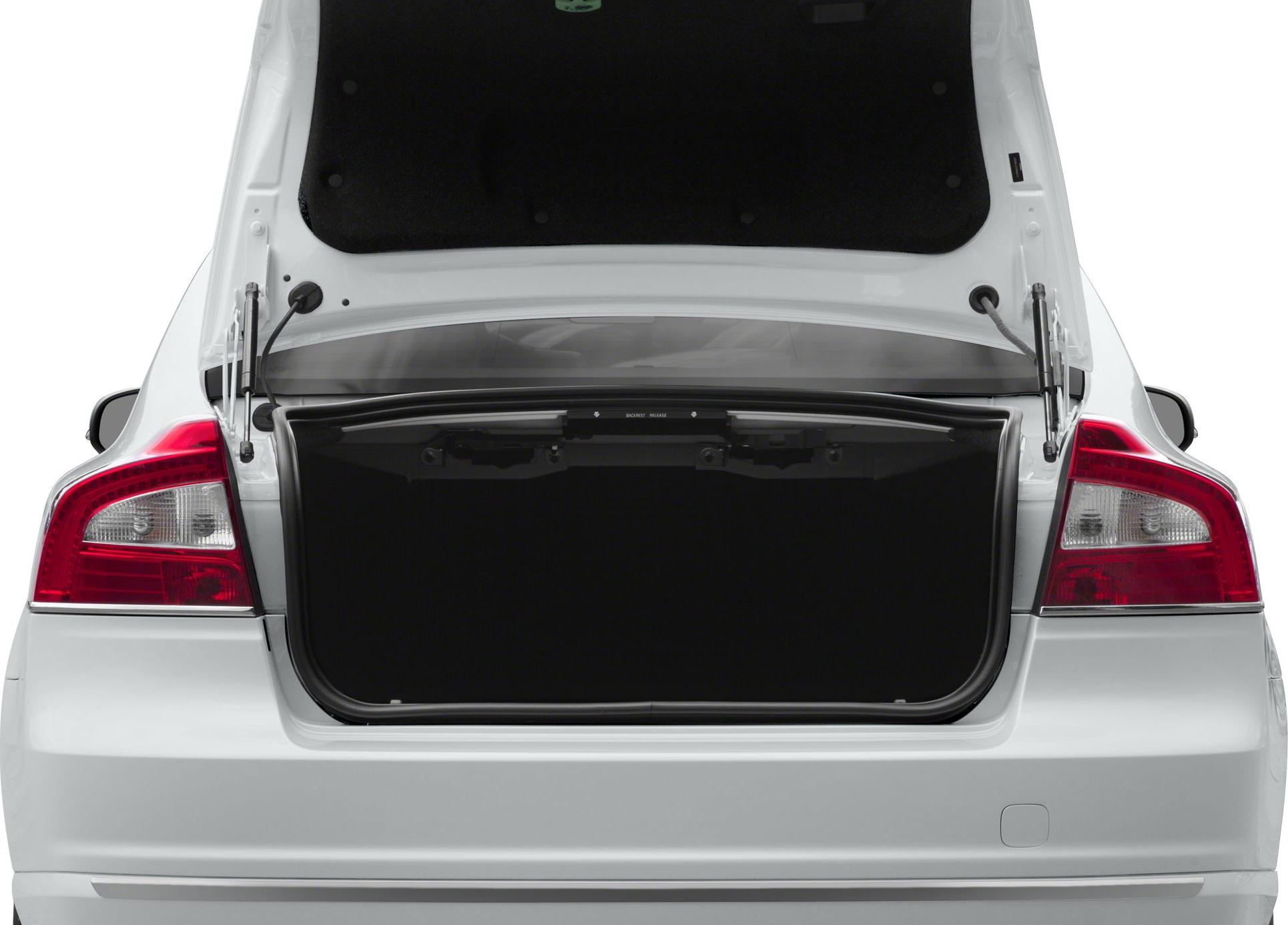 Open trunk and tail lights rear view