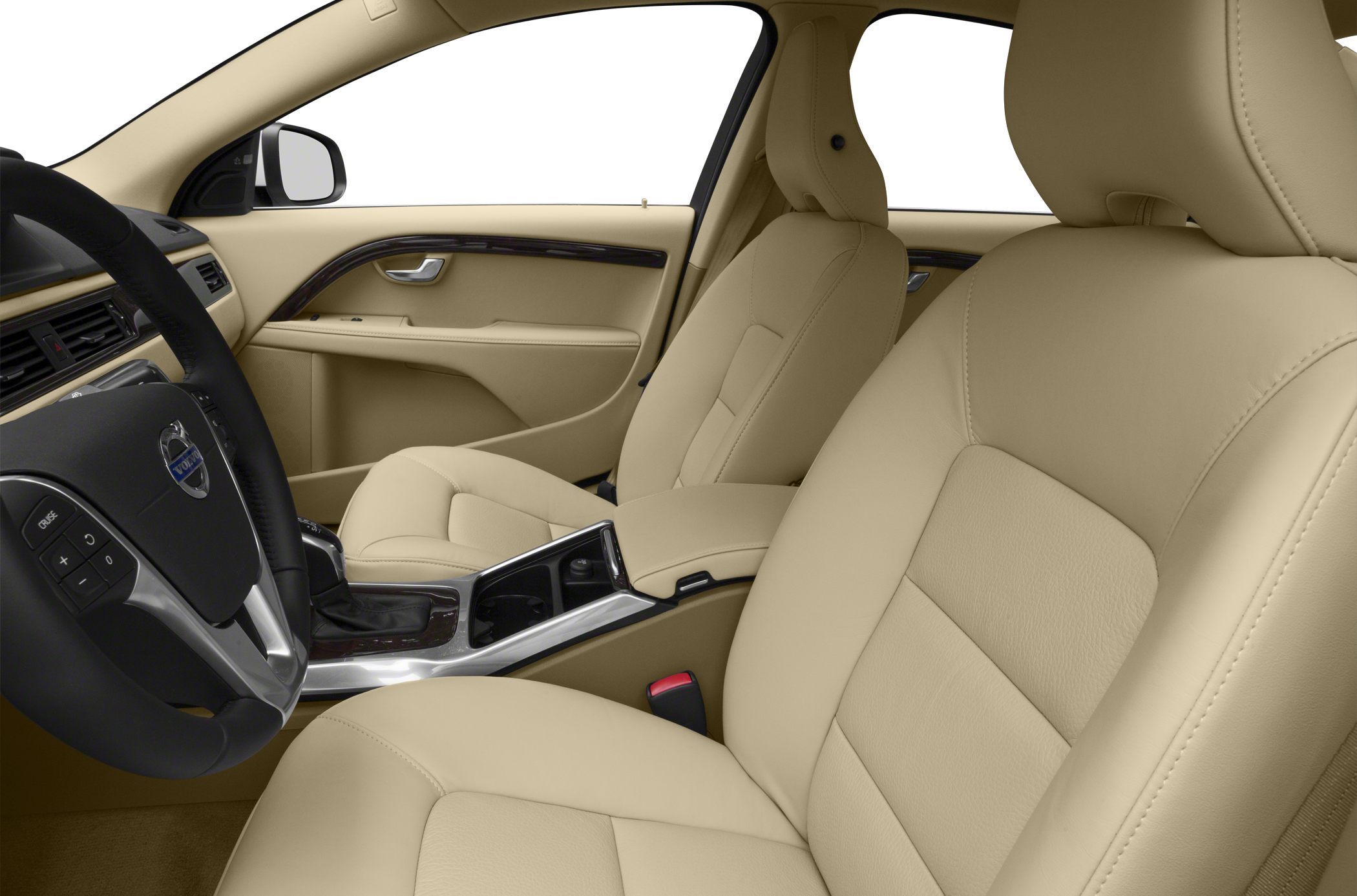 Beige leather seats and modern center console interior