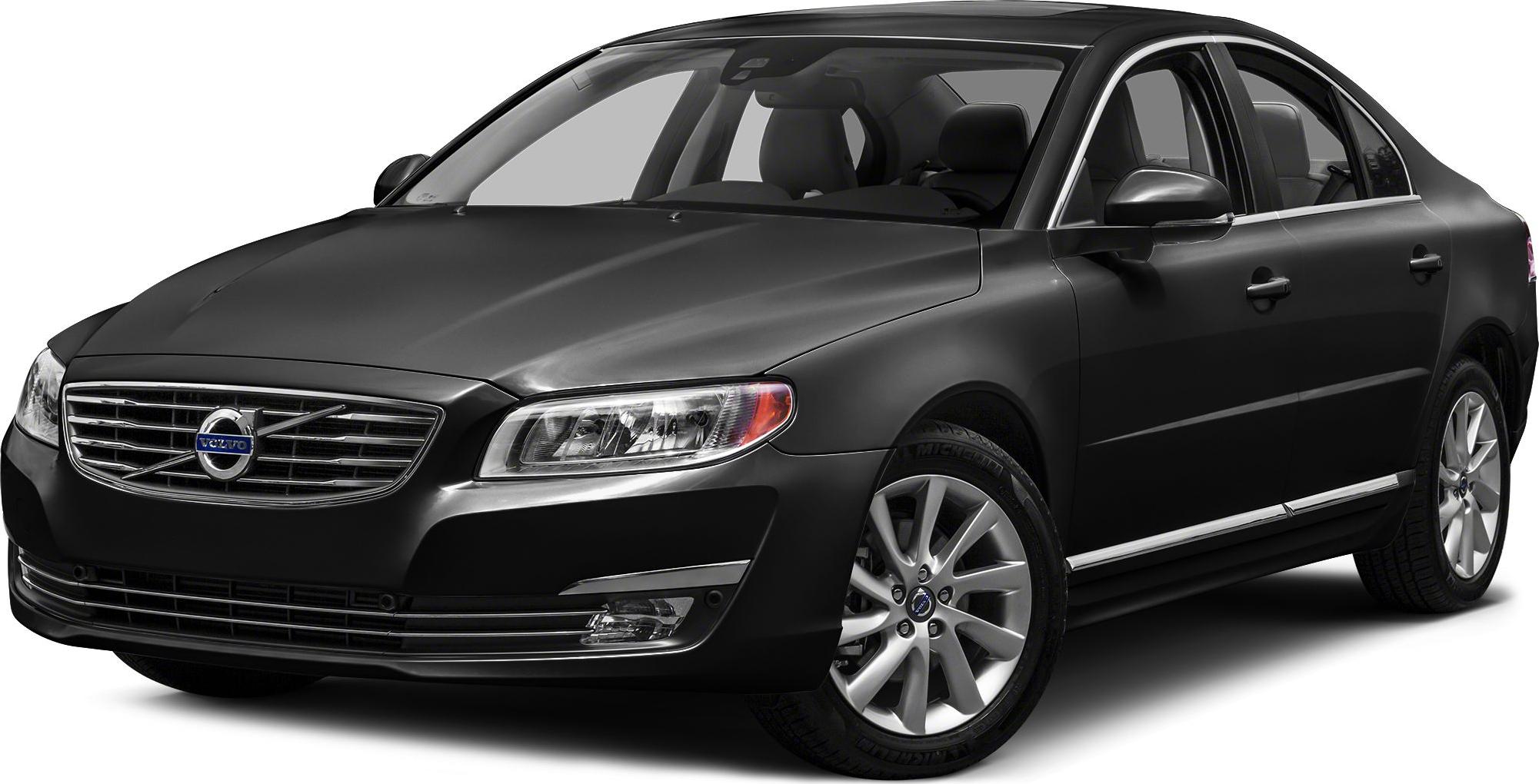 Front 3-quarter view of black sedan with distinctive grille and headlights