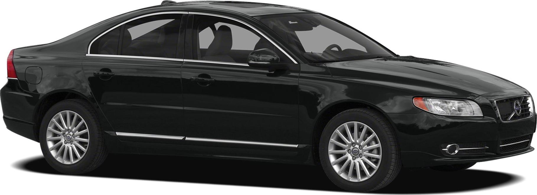 Black luxury sedan with alloy wheels and streamlined side profile