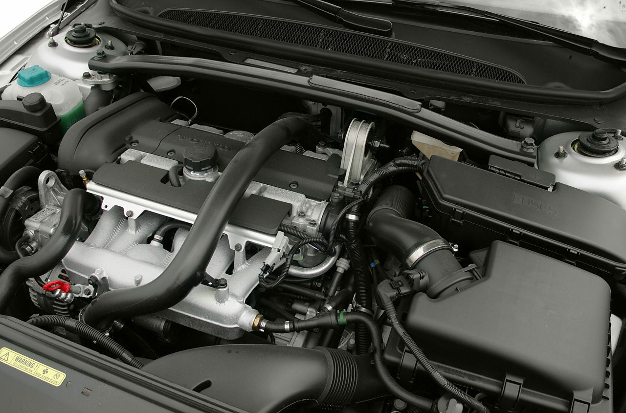 Engine compartment with detailed components and piping