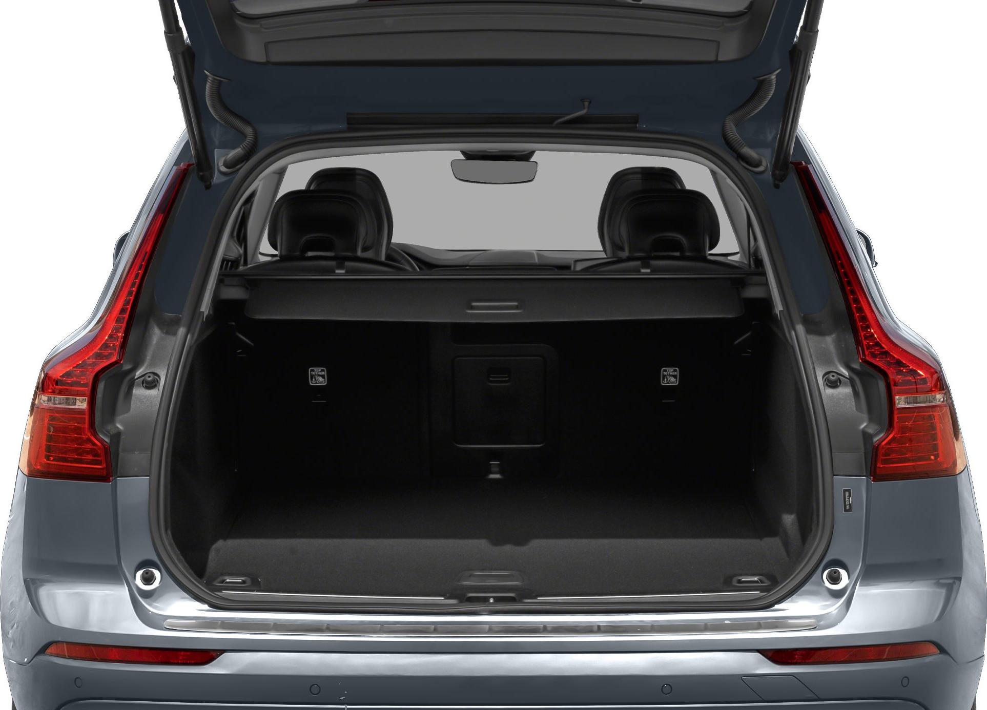 Open rear trunk showing spacious cargo area and interior details