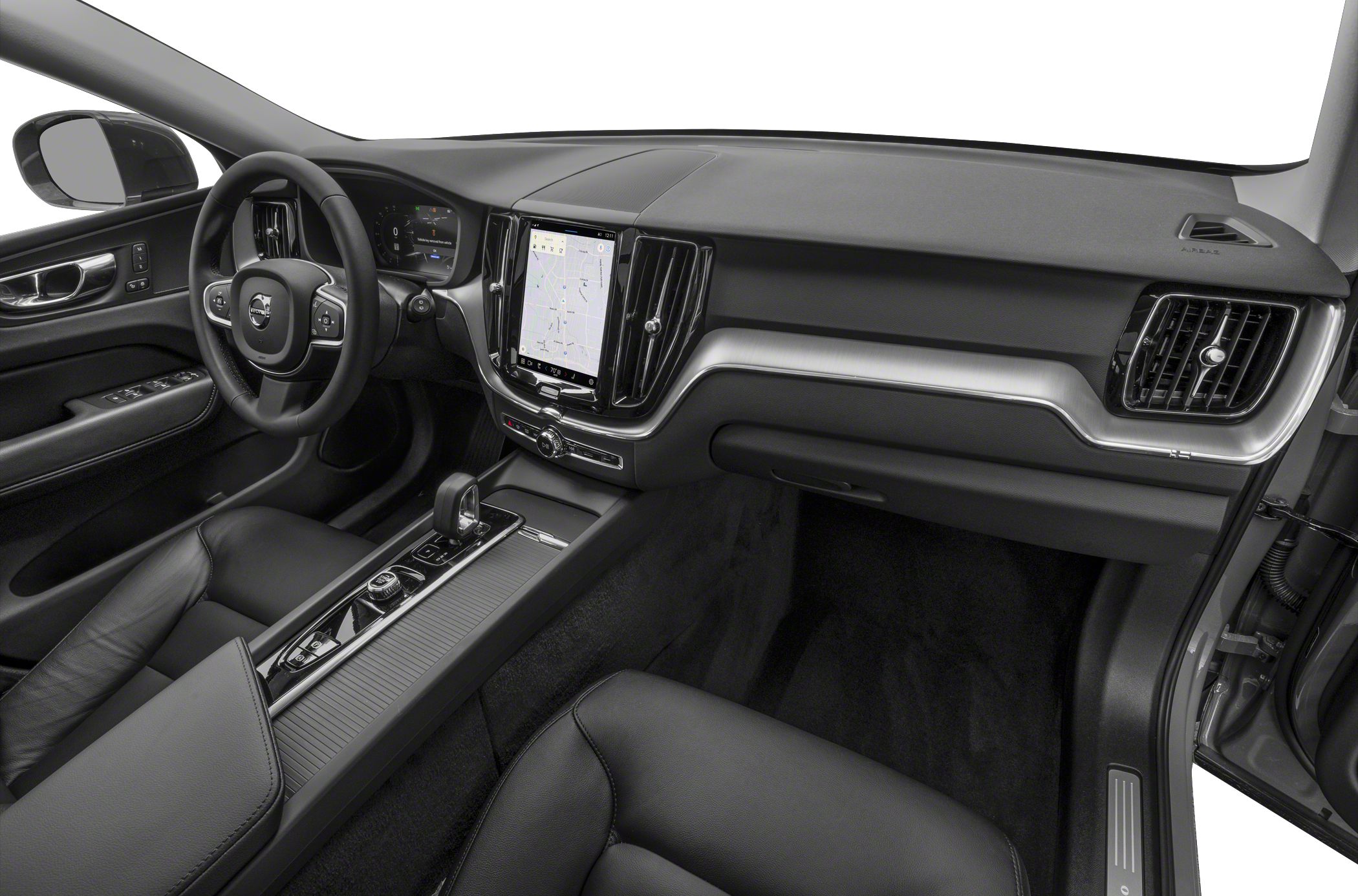 Digital cockpit and touchscreen infotainment in modern luxury SUV interior