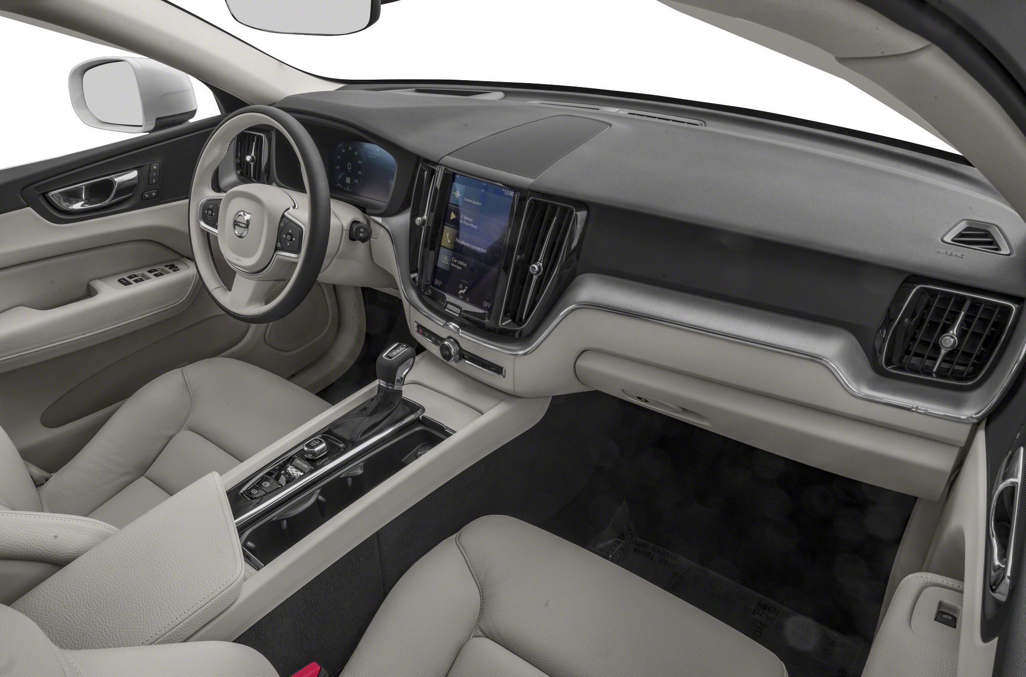 Modern dashboard with digital cluster and touchscreen center console