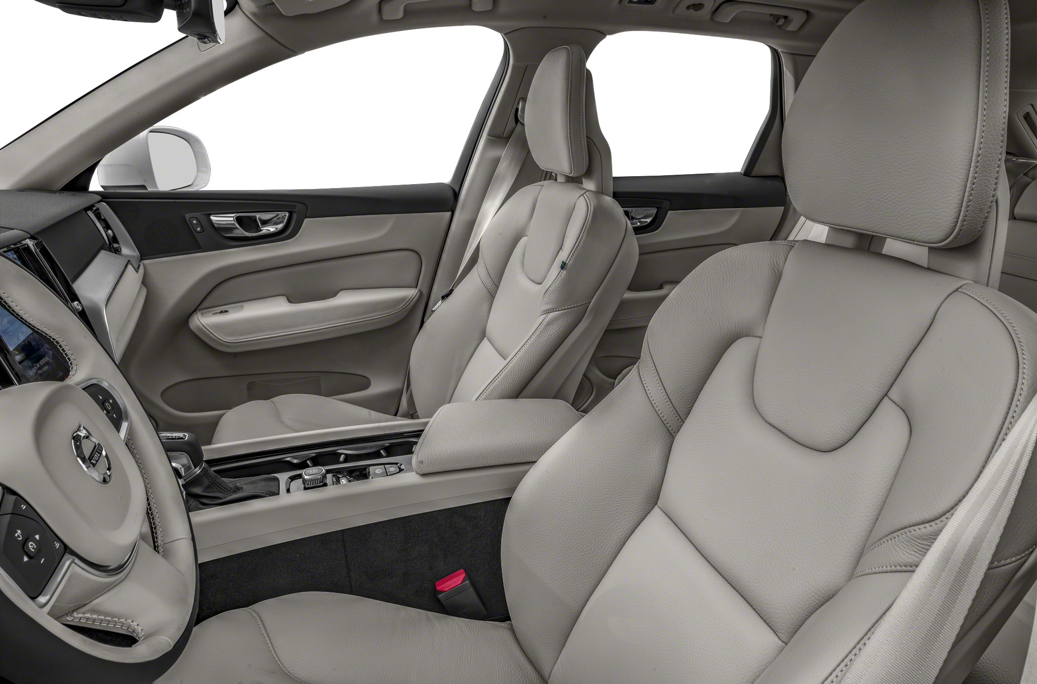 Leather seats and modern dashboard inside a premium vehicle