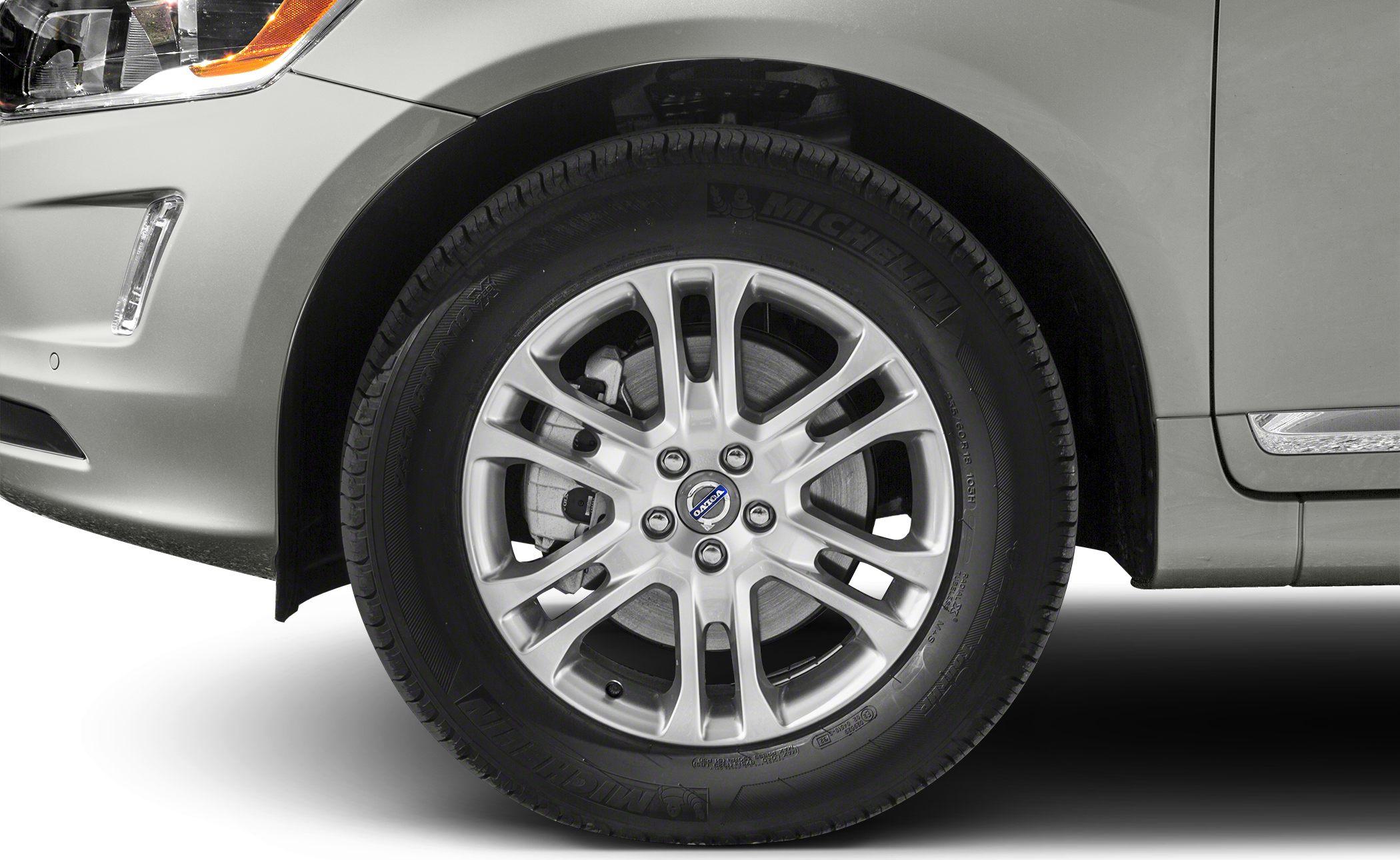 Close-up of alloy wheel with Michelin tire and brake disc