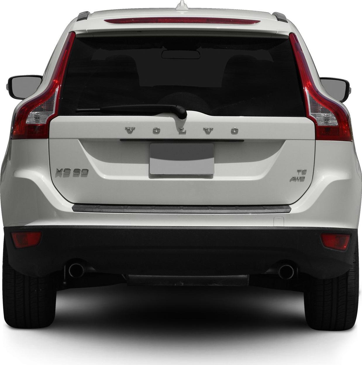 Rear view showing vertical tail lights and dual exhaust pipes