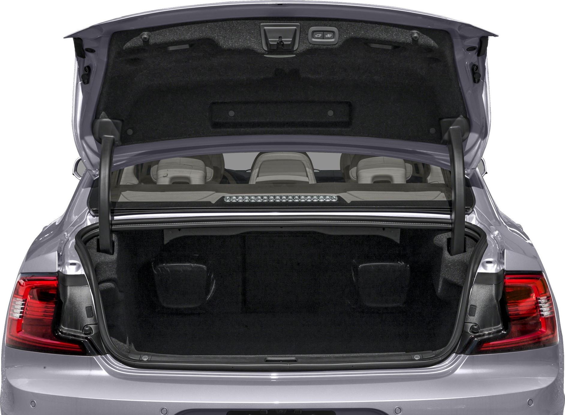 Open trunk interior with spacious cargo area and rear seat view