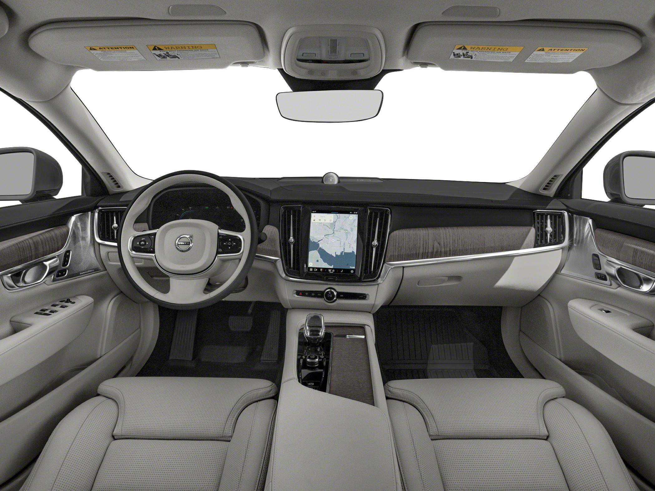 Luxury interior with digital dashboard and touchscreen infotainment