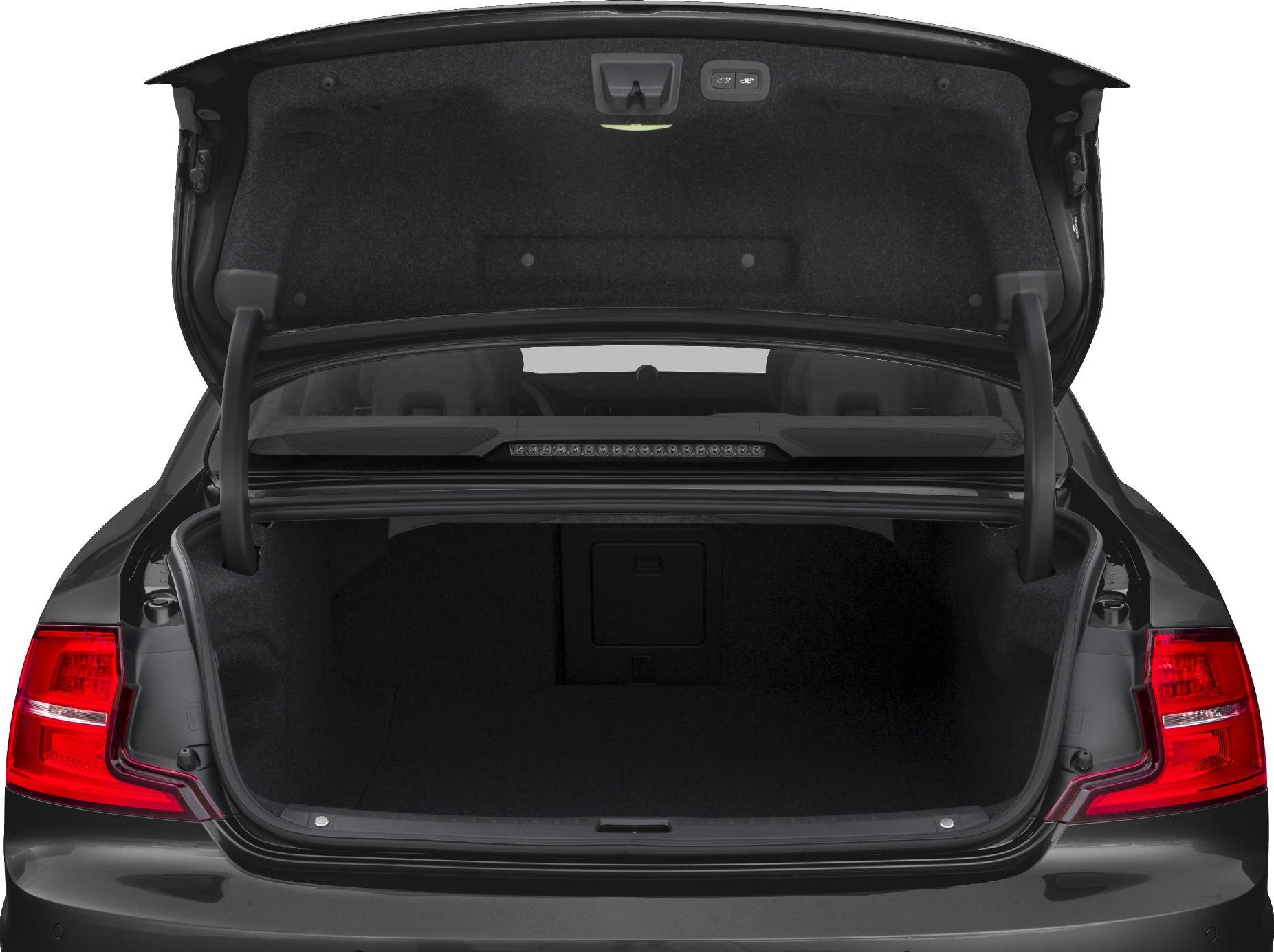 Open trunk view showing spacious rear cargo area and interior details