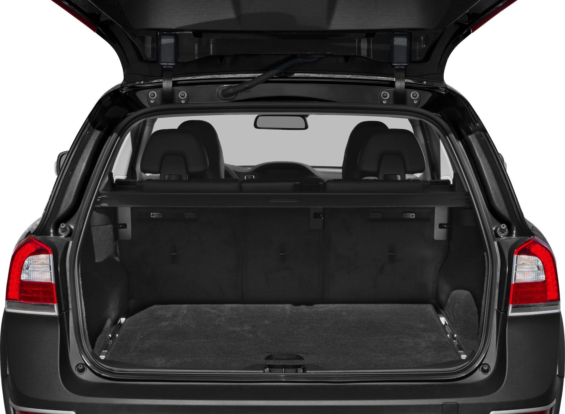 Spacious open trunk with rear seats and cargo cover
