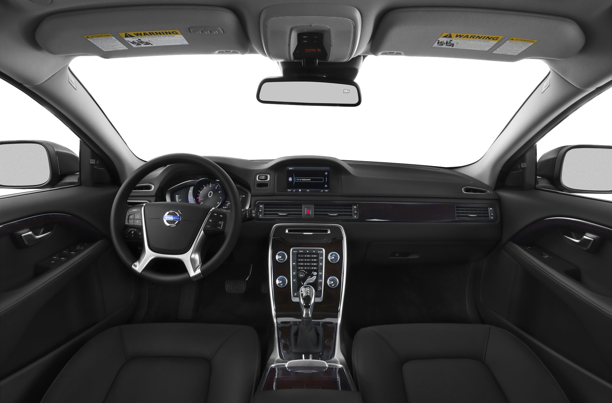 Dashboard and steering wheel with digital display and center console