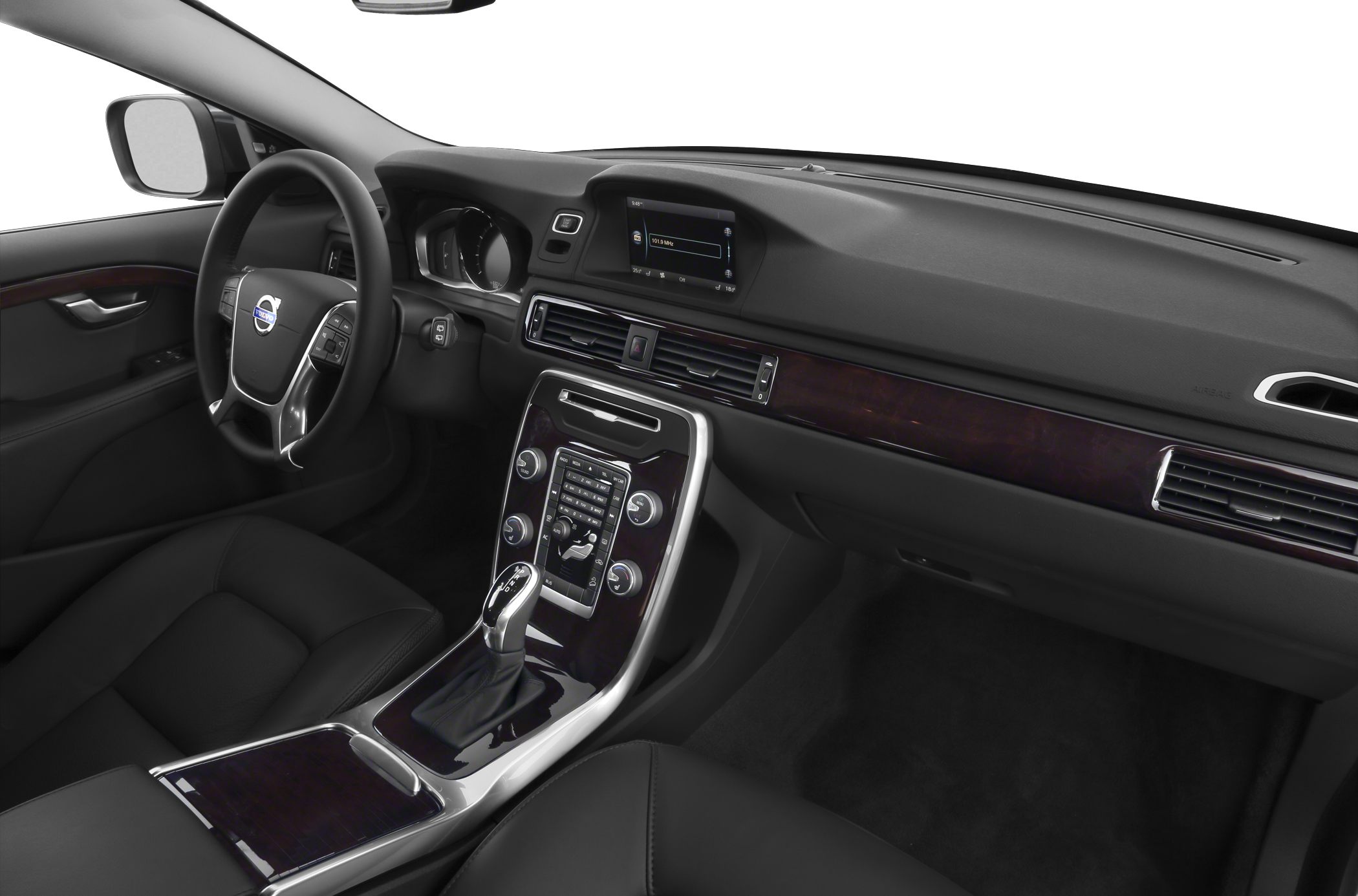 Interior dashboard with digital display and center console controls