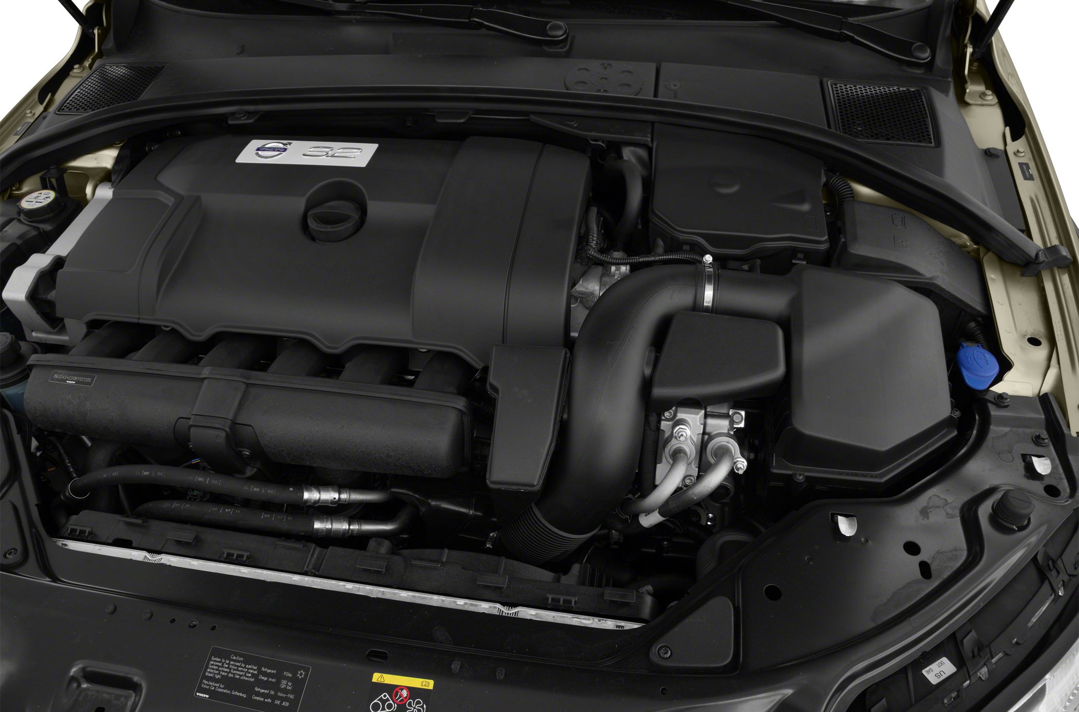 3.2L engine bay with plastic engine cover and air intake system