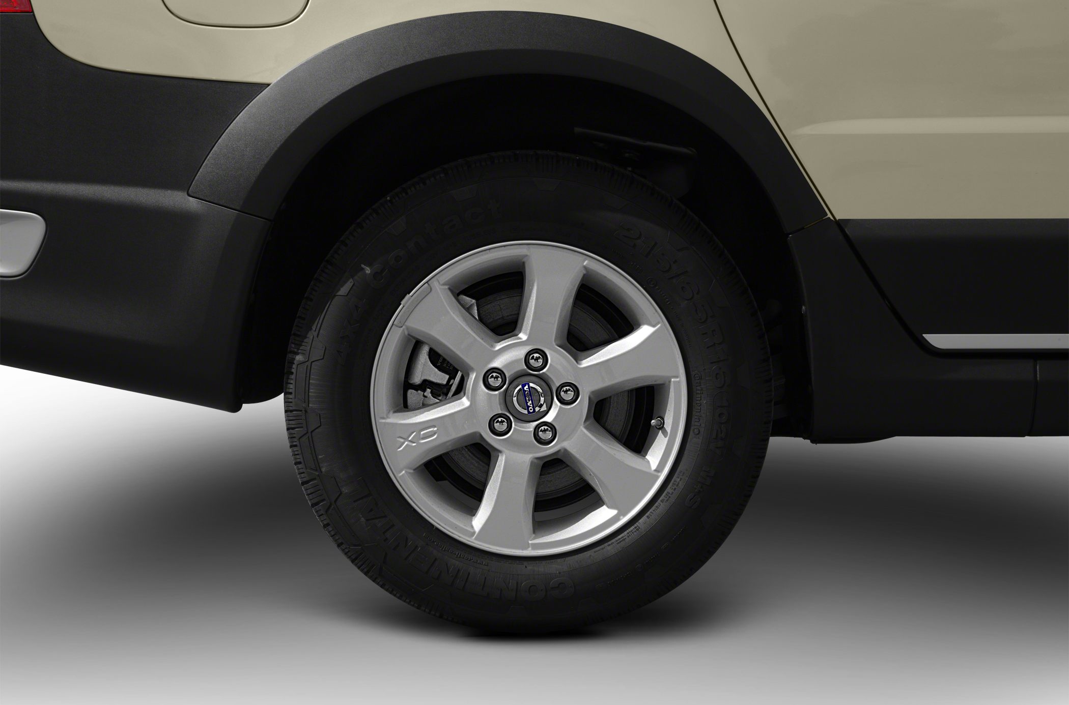 Close-up of alloy wheel and tire with detailed rim and tread