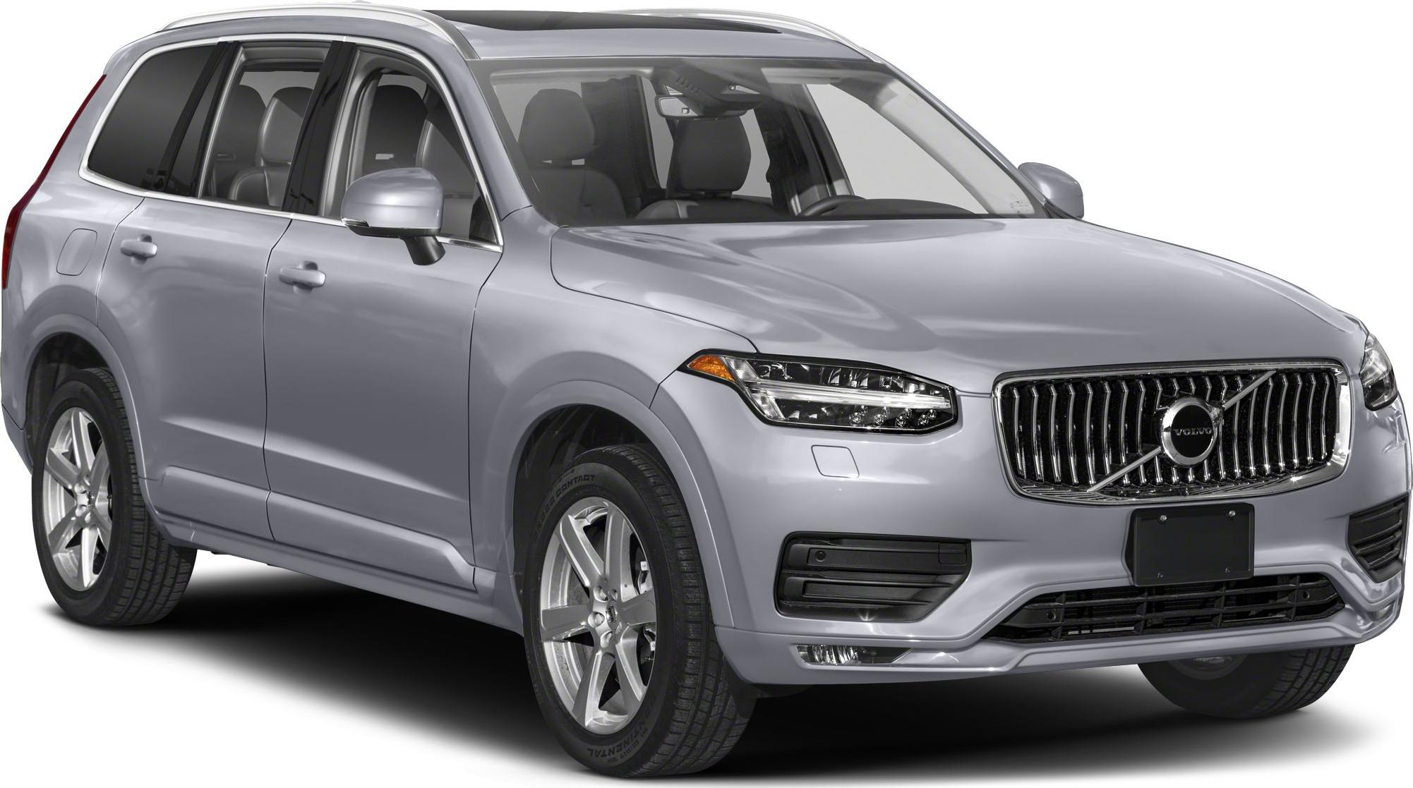 Modern SUV front and side view with LED headlights and silver paint