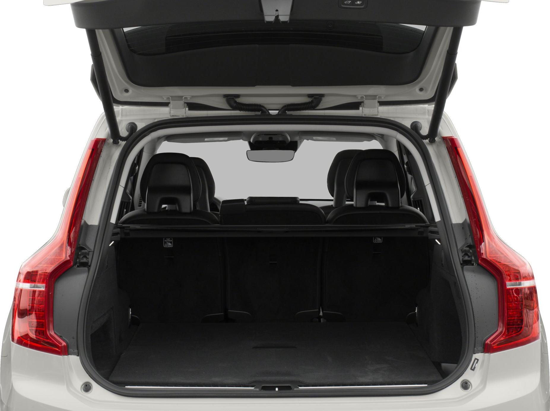 Open hatch showing spacious rear cargo area with seating inside