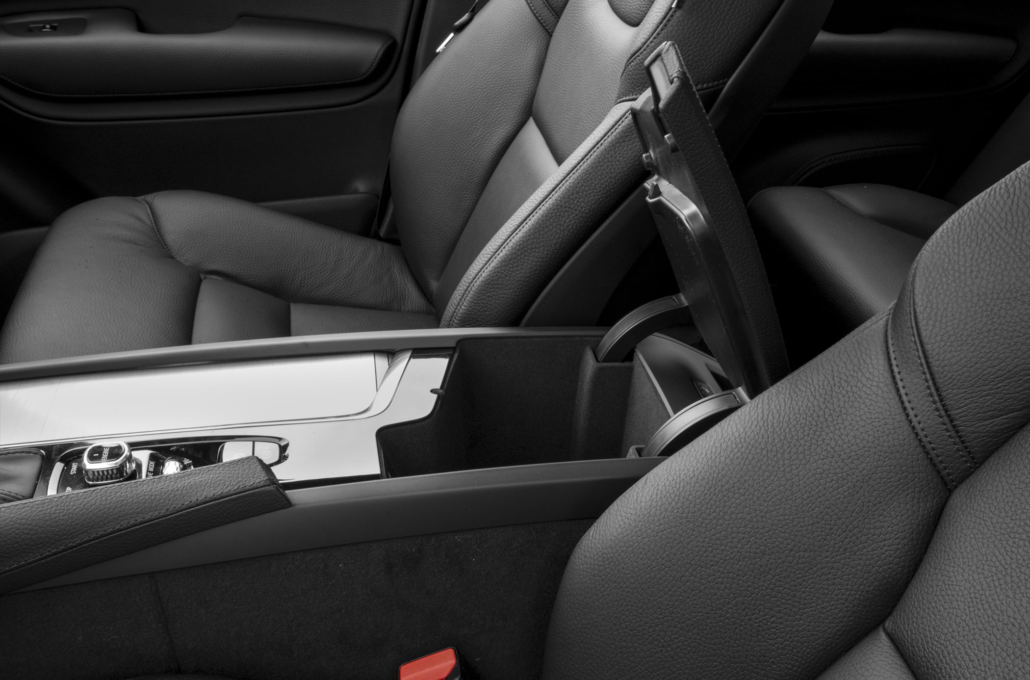 Leather seats and open center console storage compartment
