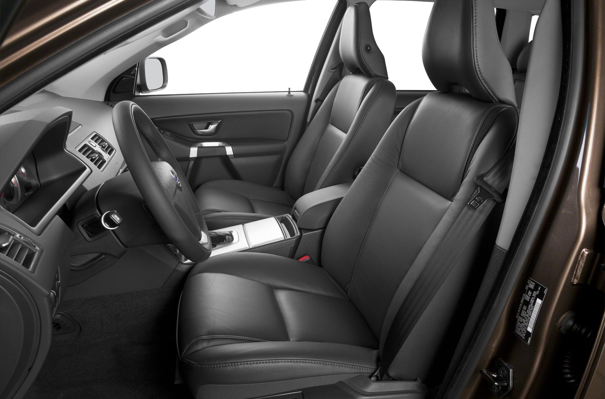 black leather seats and dashboard interior of an SUV