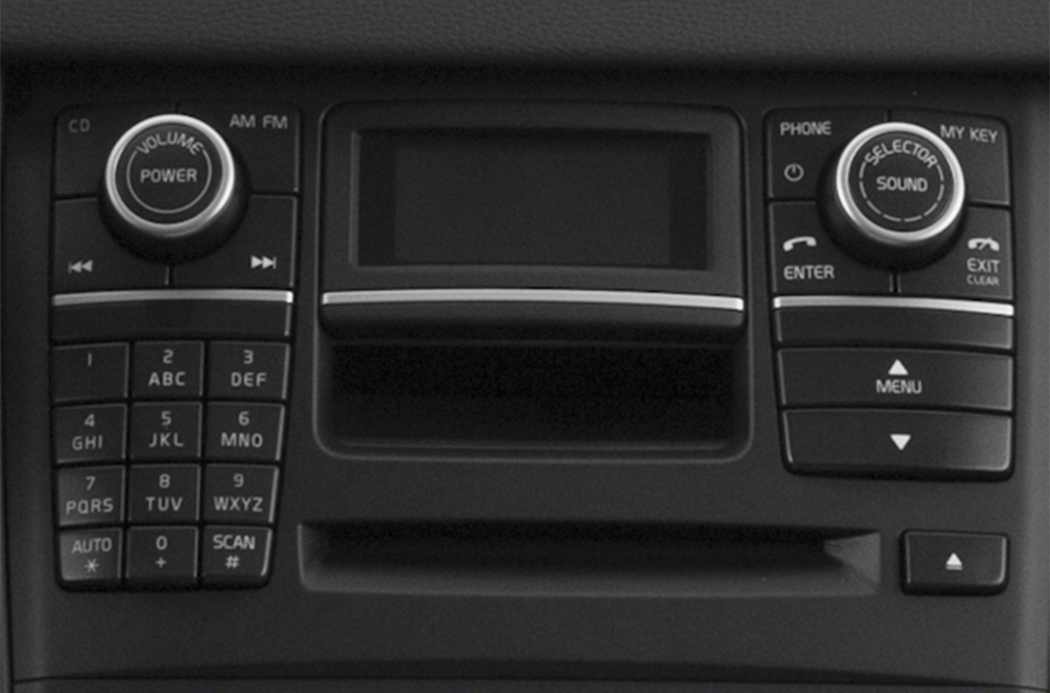 Car audio control panel and central display screen