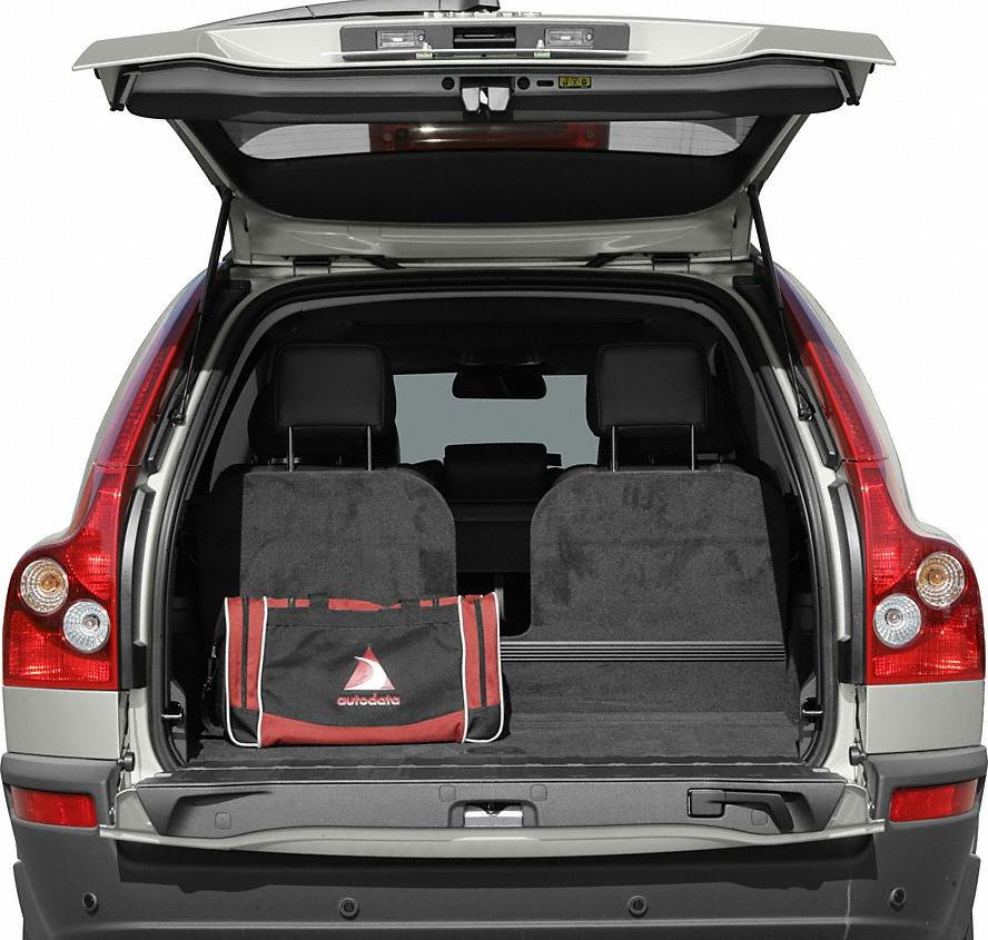 Open trunk with rear seats and cargo space visible