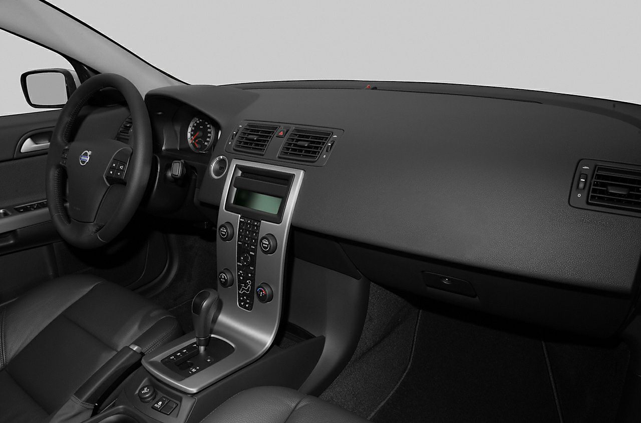 Dashboard and center console with automatic gear shifter and climate controls