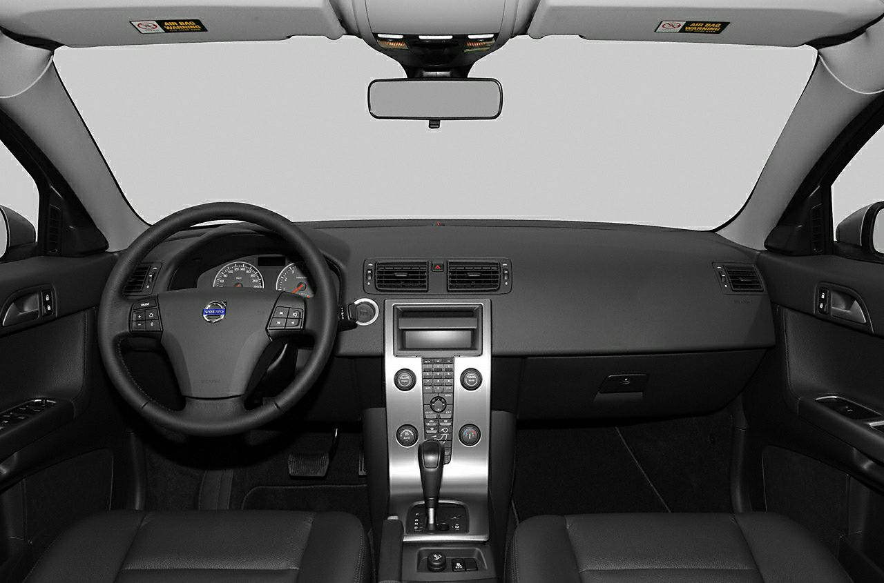 Dashboard and multifunction steering wheel inside the car