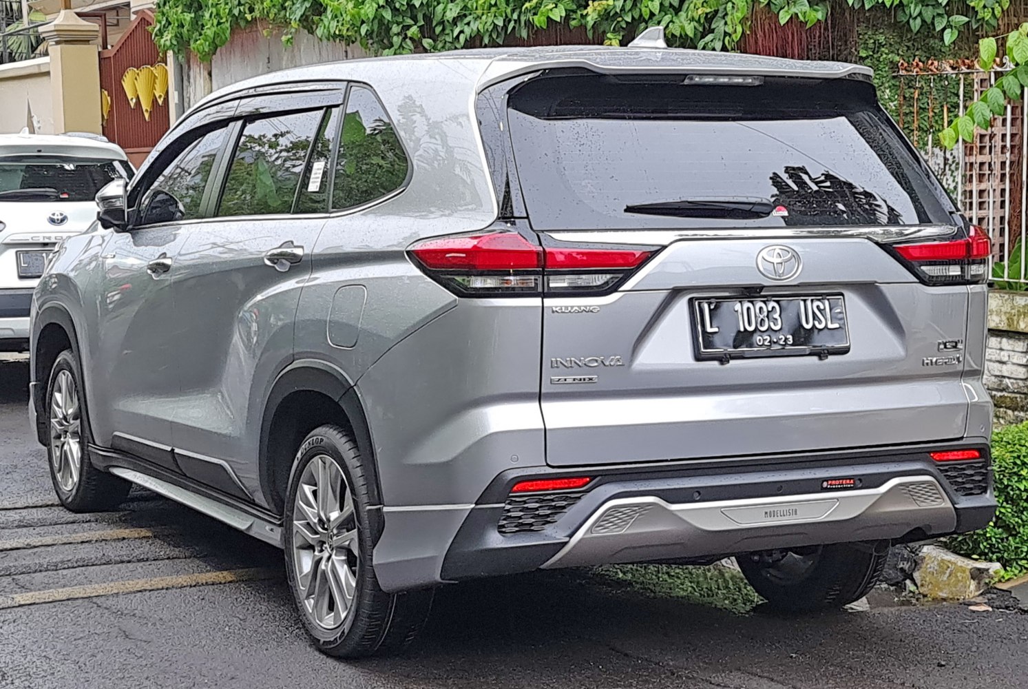 Rear view with modern tail lights and detailed rear bumper