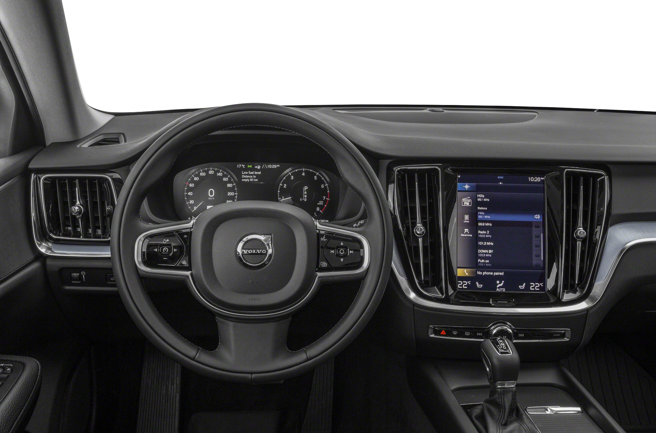 Digital dashboard and touchscreen infotainment in premium interior