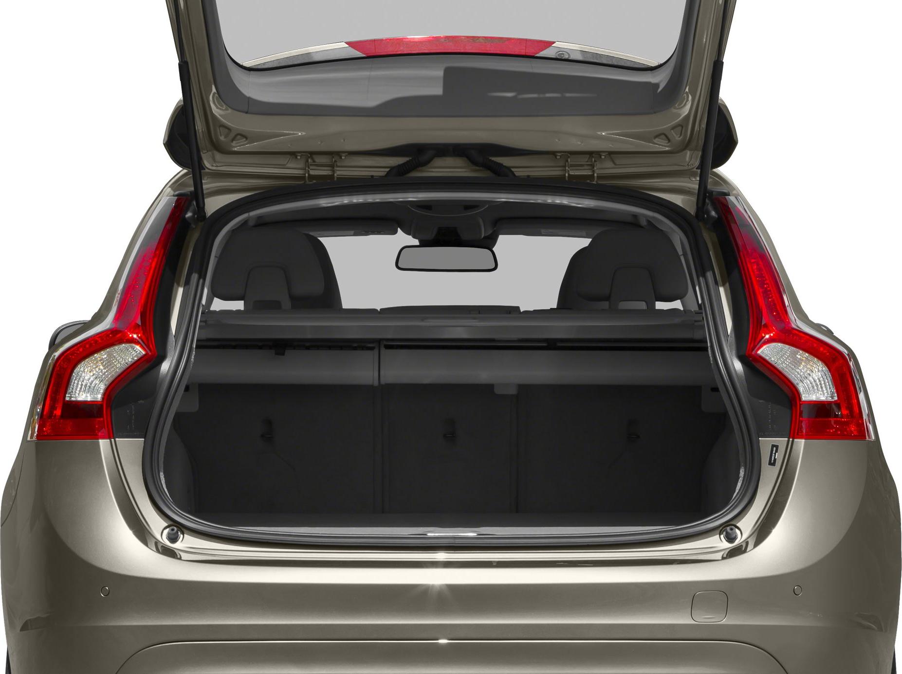 Open trunk with spacious cargo area and visible rear seats