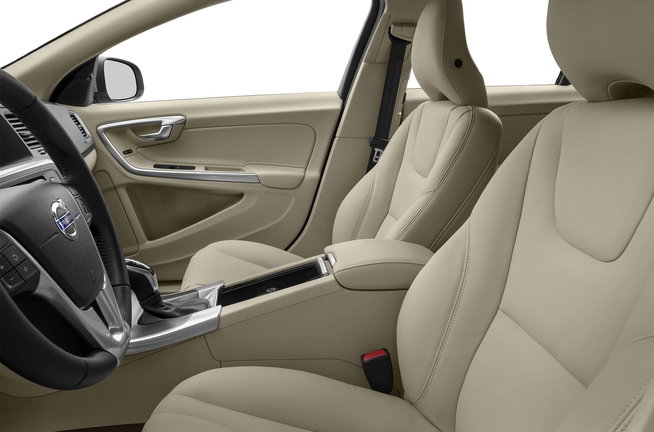 Beige leather seats and modern dashboard interior