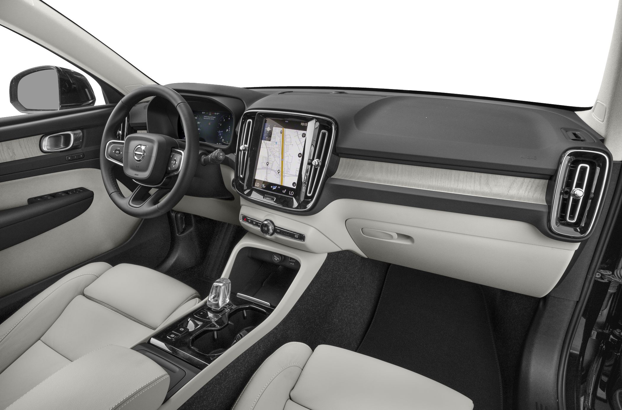 Modern dashboard and touchscreen navigation in stylish interior