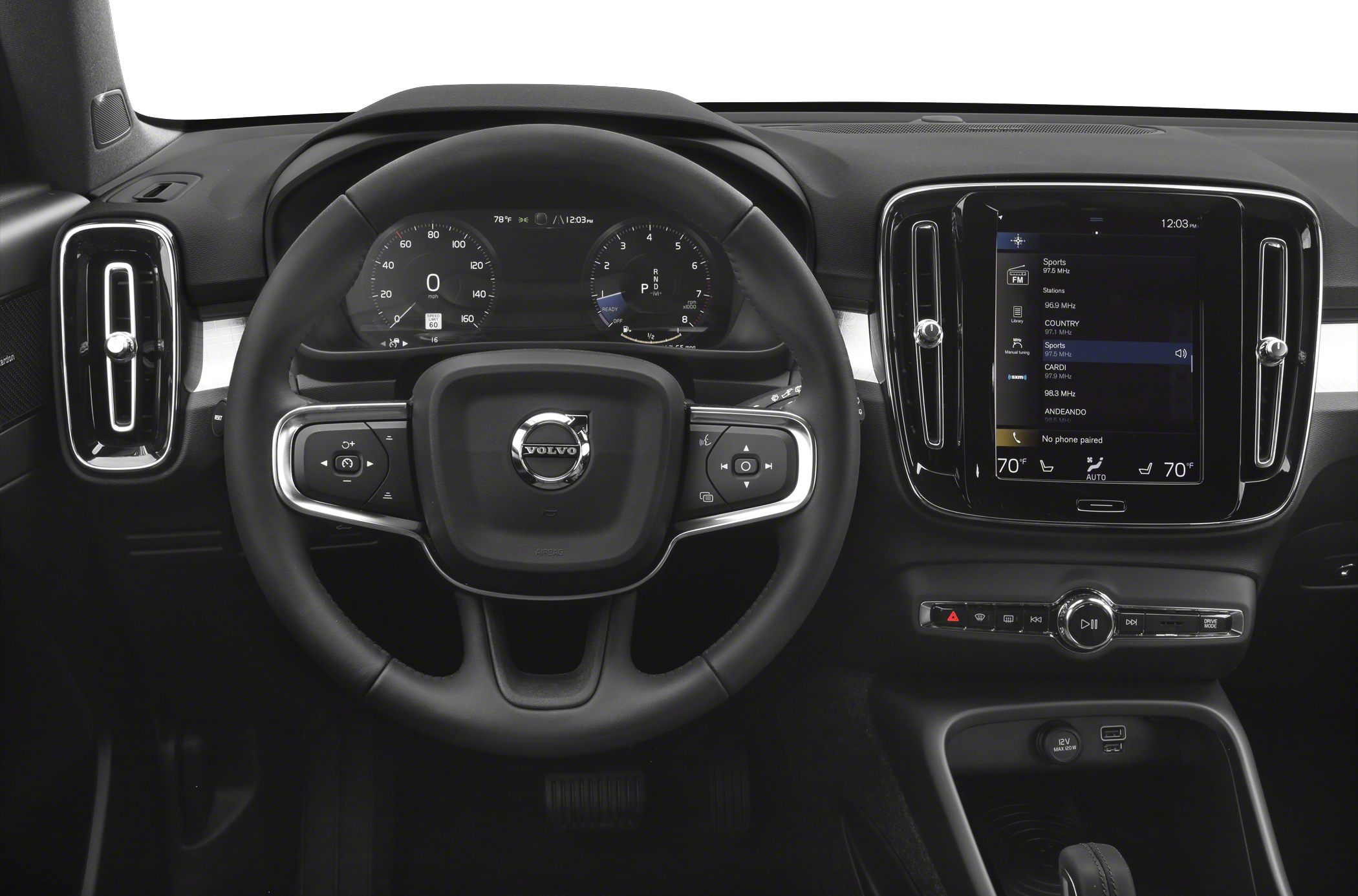 Digital instrument cluster and central touchscreen infotainment