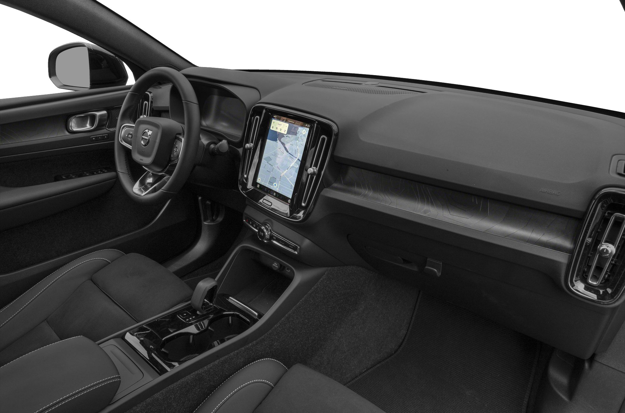 Touchscreen infotainment and modern dashboard in sleek interior