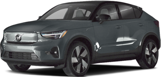 Modern electric SUV with aerodynamic shape and LED headlights