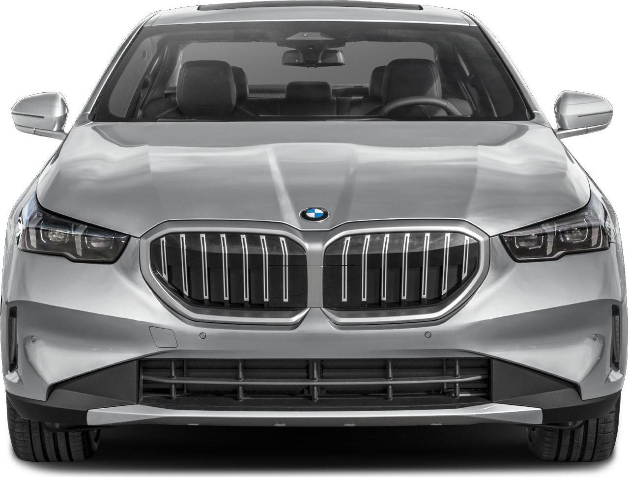 Front view including kidney grille and LED headlights