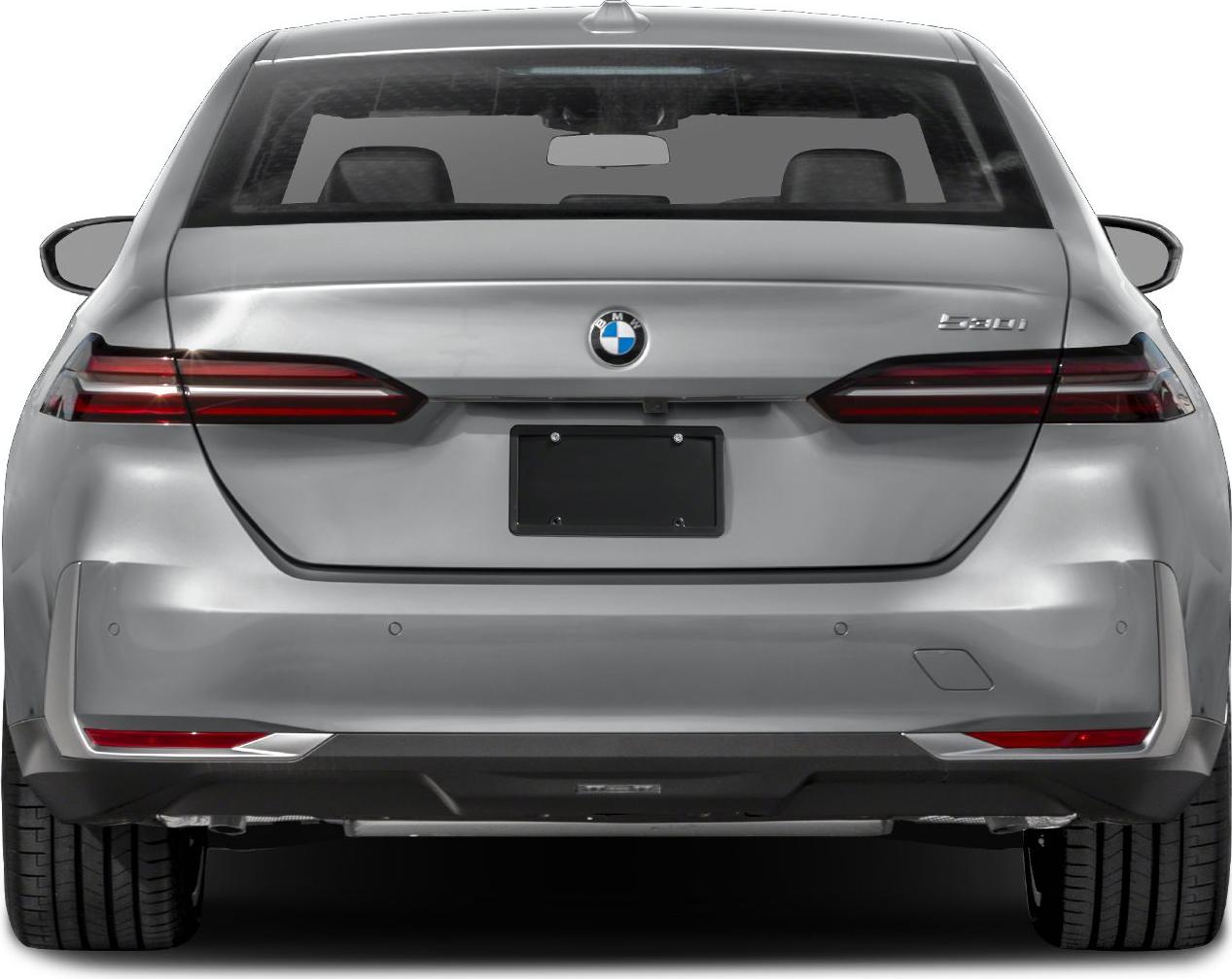 Modern sedan rear with LED tail lights and streamlined trunk design