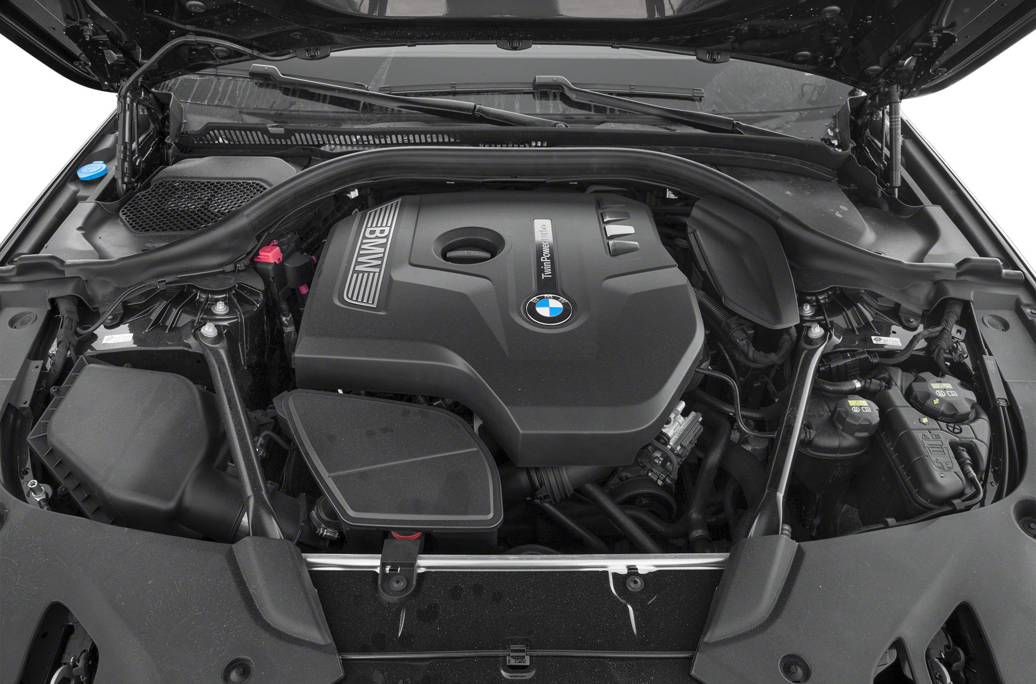 BMW engine bay with TwinPower Turbo engine cover