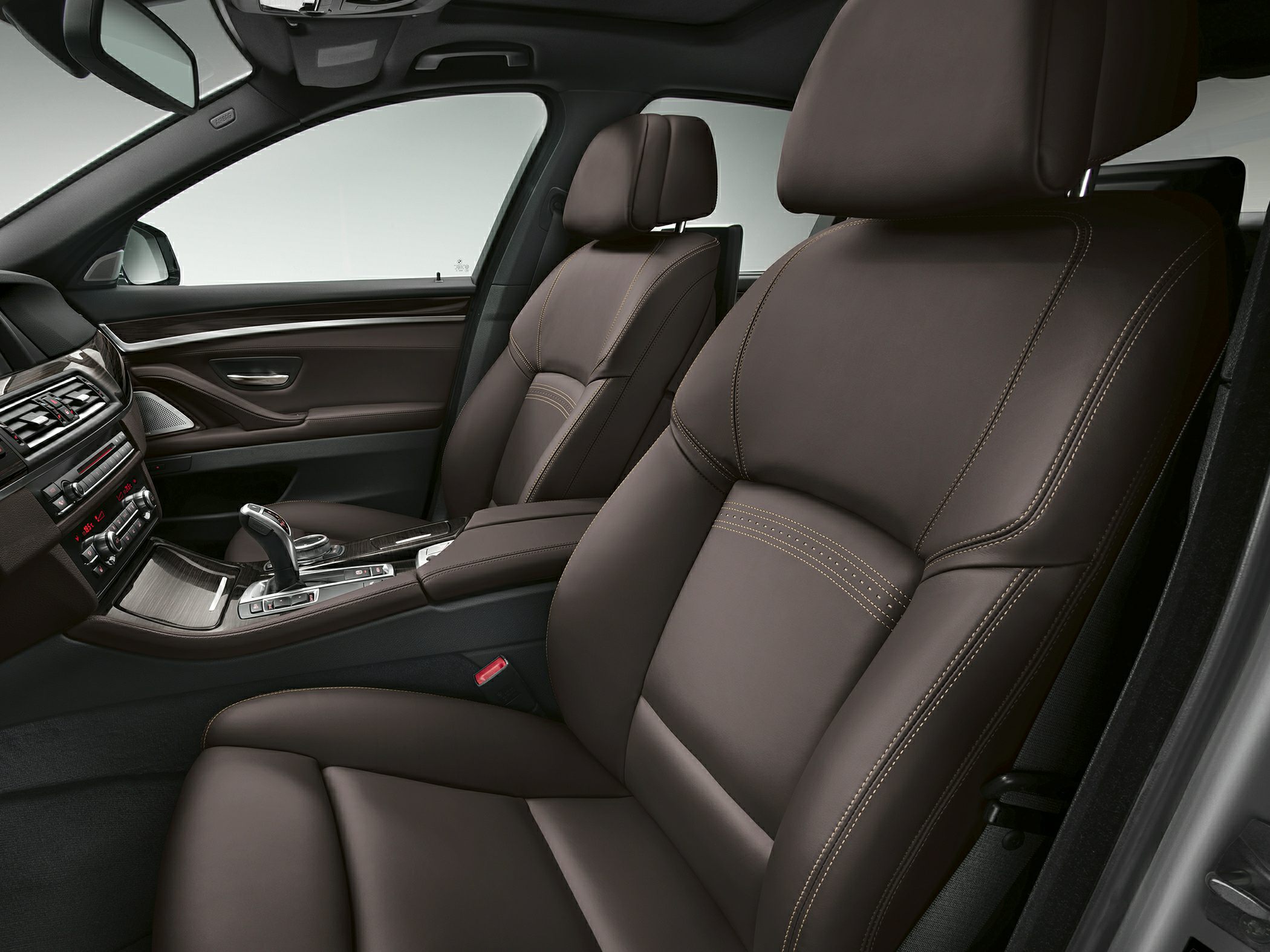 Luxury brown leather seats and refined interior trim
