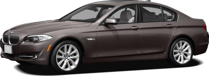 Side view of mid-size luxury sedan with alloy wheels and four doors