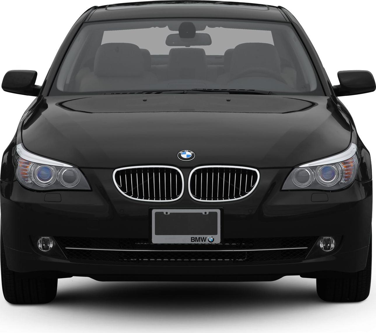 Front view with kidney grille and dual round headlights